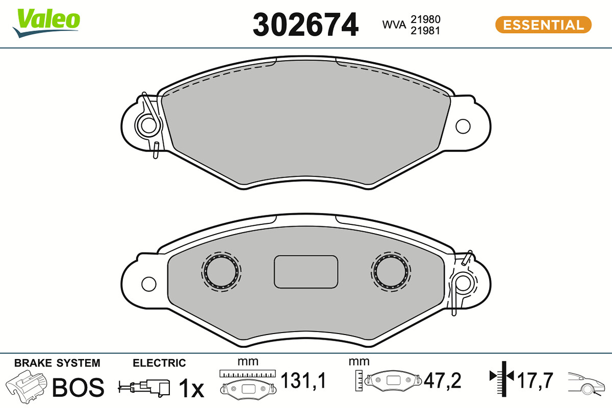BRAKE PADS FIRST RENAULT KANGOO FR